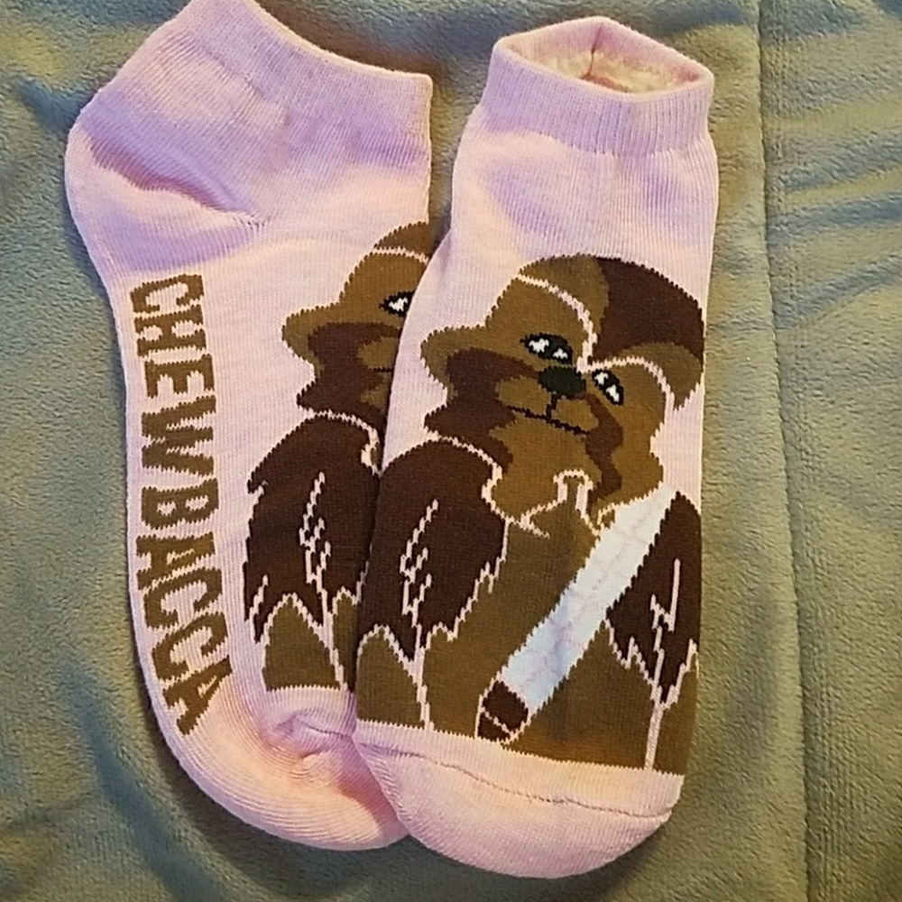 Women's Chewbacca ankle socks pink